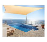 GreenBlue Voile d'ombrage GB503 Protection UV, pluie et visuelle Carré 3,6 m Crème