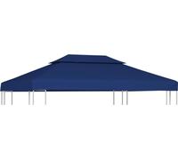 Toile supérieure de belvédère 2 niveaux 310 g/m² 4x3 m Bleu