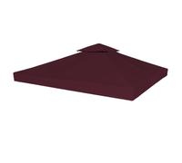 vidaXL Bâche de toit de pavillon avec conduit de cheminée 310 g/m² 3x3 m bordeaux