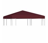 vidaXL Toit de pavillon 310 g / m² 3x3 m rouge vin
