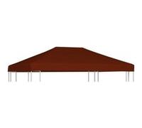 vidaXL Toit de pavillon 310 g/m² 3x4 m Terre cuite