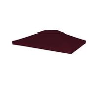 Toile supérieure double de belvédère 310 g/m² 4x3 m Bordeaux