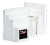 Toile Tendue Et Panneaux De Toile 100% Coton, 5 Paquets De Peintures D'art Avec Navette, Plusieurs Tailles