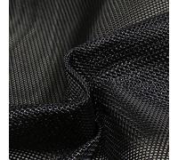 Toile Transat grille extérieure textilène unie Noir - Par 50 cm