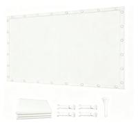 Toiles D'ombrages-0.55x10M Blanc - Imperméable Rectangulaire 95% UV Protection Solaire et Coupe-Vent pour Patio Filet d'ombrage, pour Serre, Plantes, poulailler Brise Vue Balcon