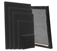 Toiles noires, lot de 20, 5 tailles différentes, apprêtées, pour peinture acrylique et huile