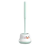 Toilet Brush and Holder Set, Wall-Mount Cleaning Brush, Non-Punch Space-Saving Design, Ergonomic Grip, Dead Corner Stain Removal, Household Bathroom, 5.6x5.6x19.7 inches