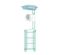 Toilet Paper Roll Holder Stand Nautical Bathroom Tissue Dispenser with Shelf for Larger Rolls-Mint, 6.5 * 24"