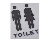 Toilet Signs 3D bricolage homme et femme autocollant de toilette WC porte signe décalcomanies signes toilettes signalisation Plaque décoration murale amovible