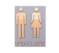 Toilet Signs 3D bricolage homme et femme autocollant de toilette WC porte signe décalcomanies signes toilettes signalisation Plaque décoration murale amovible