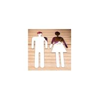 Toilet Signs Autocollant De Signe Toilette For Hommes/femmes, 1 Paire, Signes D'indication WC