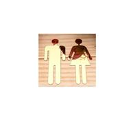 Toilet Signs Autocollant De Signe Toilette For Hommes/femmes, 1 Paire, Signes D'indication WC