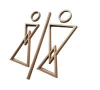 Toilet Signs Stéréo personnalisé hommes et femmes décoration murale créative signalisation de toilette icône porte Wc signe plaque acrylique