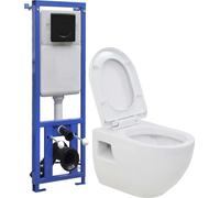 Toilette suspendue au mur avec réservoir haut caché Céramique
