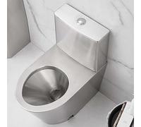 Toilettes en acier inoxydable 304 avec siphon à double chasse d'eau, toilettes monobloc à économie d'eau, siège de bidet compact avec réservoir d'eau, drainage du sol