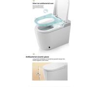 Toilettes intelligentes - WC intelligent électrique 220 V - Double chasse d'eau à siphon 3/6 l - Télécommande - Siège chauffant - Ouverture automatique du couvercle - Modèle au sol - Blanc