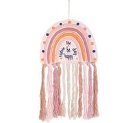Toilinux - Attrape rêve arc en ciel avec franges à suspendre - H. 70 cm - Multicolore - Dream Rose G