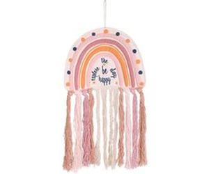 Toilinux - Attrape rêve arc en ciel avec franges à suspendre - H. 70 cm - Multicolore - Dream Rose G