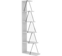 Bibliothèque 5 étagères en Mélaminé H.150cm - Blanc