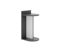 Toilinux - Bout de canapé ou table d'appoint en MDF - Anthracite - Dom Gris G