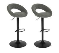 Toilinux.com Lot de 2 chaises de Bar en Tissu Sacha - Vert Cèdre