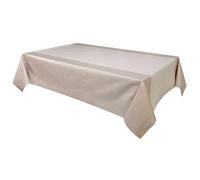 Toilinux.com Nappe en Toile cirée rectangulaire Stowe - 140 x 200 cm - Ecru