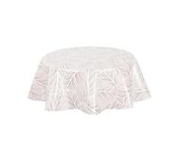 Toilinux.com Nappe en Toile cirée Ronde Eloa - Diam. 150 cm - Ecru