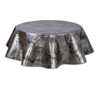 Toilinux.com Nappe en Toile cirée Ronde Vitali - Diam. 150 cm - Noir