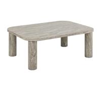 Toilinux.com Table Basse rectangulaire Effet marbre GÖRAN - Gris