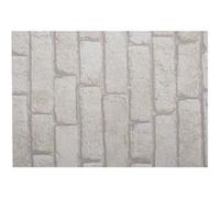 Toilinux - Lot 2x Adhésif décoratif pour meuble Brique - 200 x 45 cm - Blanc - Brique Blanc G