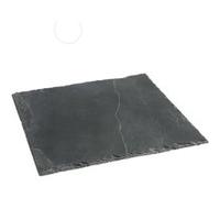 Lot 2x Assiette en ardoise - 30 x 30 cm.