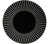 Toilinux - Lot 2x Assiette plate Sun - Diam. 27 cm - Noir - SUN Noir G
