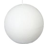 Toilinux - Lot 2x Bougie boule Rustic - Diam. 10 cm - Blanc - OLIA Blanc G