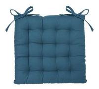 Toilinux - Lot 2x Galette de chaise - Bleu Canard - ANJALI Bleu G