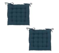 Lot 2x Galette de chaise - Bleu foncé