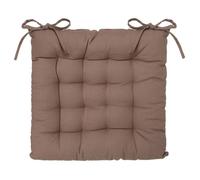 Toilinux - Lot 2x Galette de chaise - Taupe