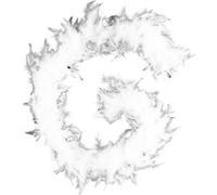 Toilinux - Lot 2x Guirlande de Noël Plumes Boa - 1,80 m - Blanc Blanc G