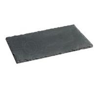 Toilinux - Lot 6x Assiette en ardoise - 14 x 22 cm. Gris clair G