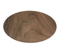 Toilinux - Lot 6x Assiette plate design bois Mood - Diam. 26 cm - Marron - Natural Mood Marron G