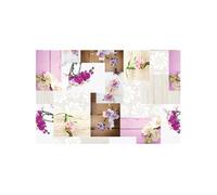 Toilinux - Lot 6x Set de table provençale Laelia - L. 43 x l. 28 cm - Violet - Laelia