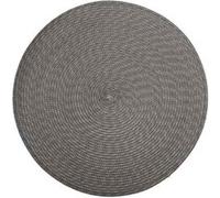 Toilinux - Lot 6x Set de table Tressé Rond - Diam. 38 cm - Gris Gris G