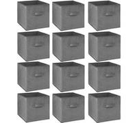 Toilinux boîtes de rangement cubes - Gris foncé