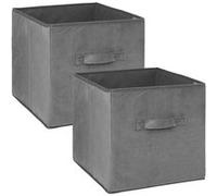 Toilinux lot de 2 cubes de rangement - Gris foncé