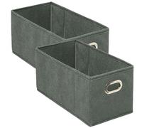 Toilinux lot de 2 boîtes de rangement - Kaki