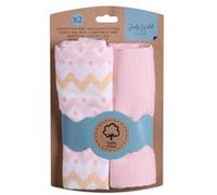 Toilinux - Lot de 2 langes pour enfant - 90 x 70 cm - modèle Zig-Zag - Judy wild Gris G