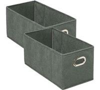 Toilinux lot de 2 boîtes de rangement - Kaki