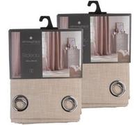 Lot de 2 Rideaux Clem - 140 x 260 cm - Marron