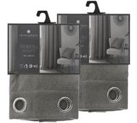 Lot de 2 Rideaux isolants Tim 8 œillets - 140 x 260 cm - Taupe