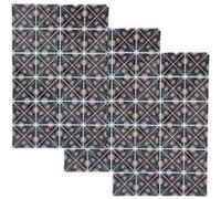 Lot de 3 x 2 stickers Mosaic 20 x 30 cm - Noir