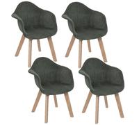 Toilinux.com Lot de 4 Chaises pour Enfant Lena avec Accoudoirs - Rose